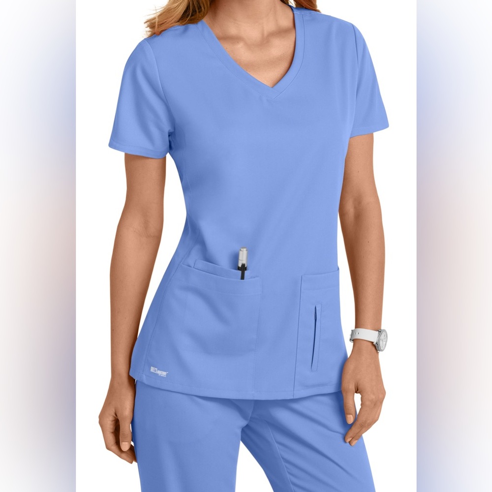 Grey’s Anatomy Ceil Blue Scrub Top